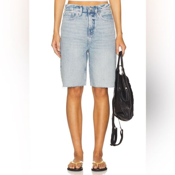 Good American Good 90’s Bermuda shorts size 28 NWT - Picture 2 of 6